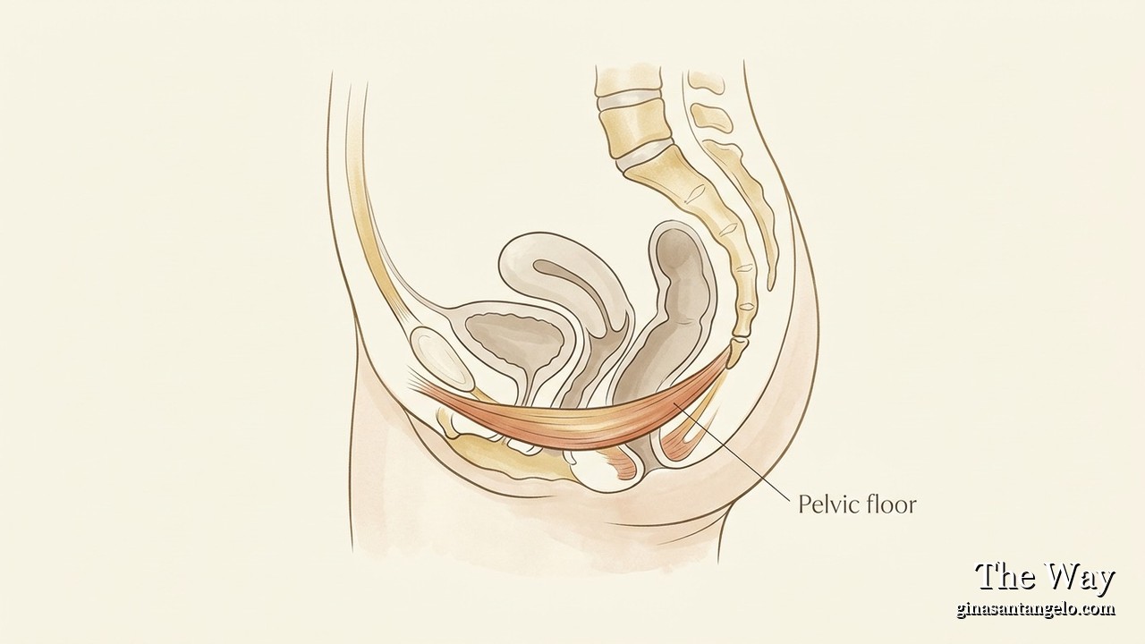 Where it sits, the pelvic-floor hammock
