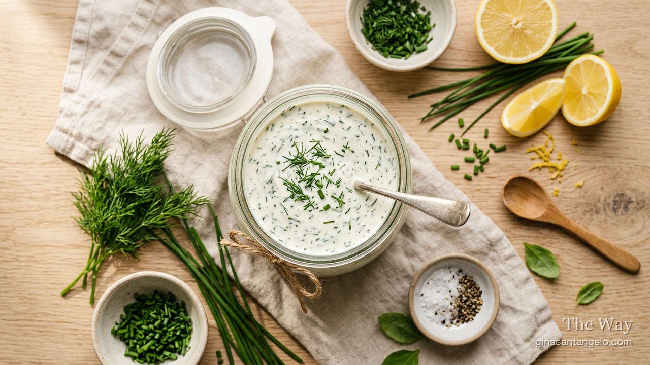Greek yogurt herb ranch dressing