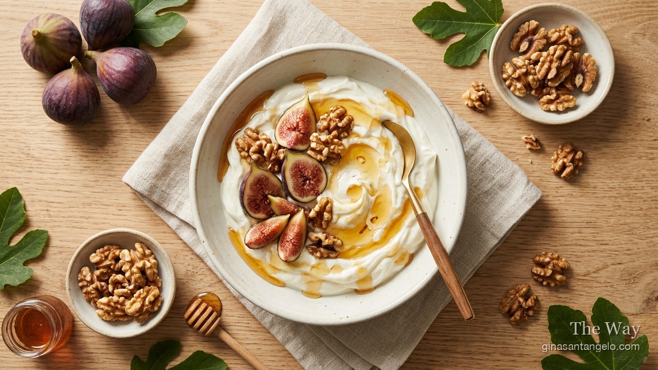 Fig and honey yogurt bowl