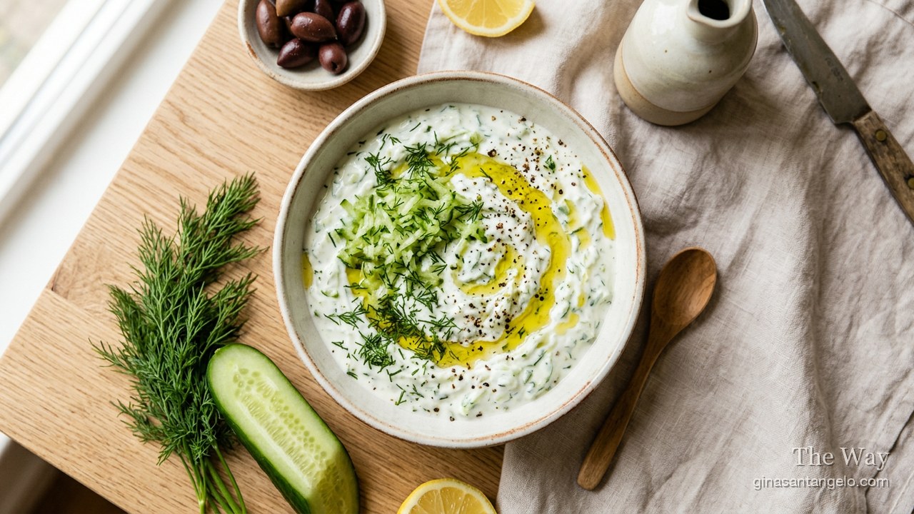 Classic tzatziki in a bowl